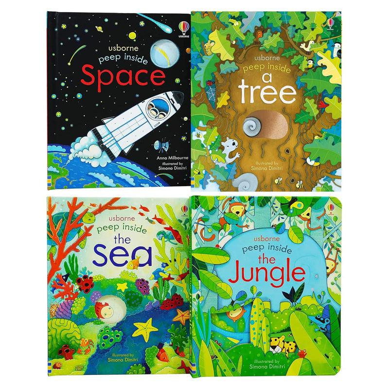 Usborne Peep Inside 4 Books Collection Set by Usborne - Non Fiction - Board Book