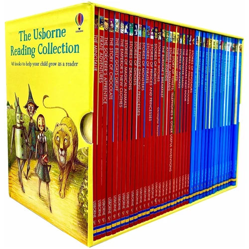 Set of 80 Usborne Young Reading collection books for confident readers, featuring fiction stories in a boxed set by Usborne Publishing.