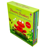 Set of 12 Usborne Phonics Readers books by Phil Roxbee Cox, featuring colorful covers for early reading and phonics practice.