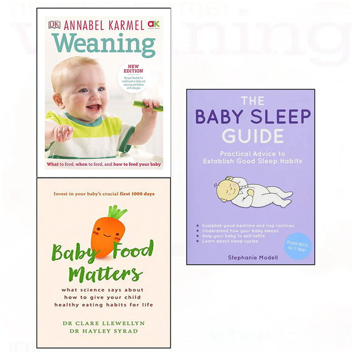 Weaning What to Feed Your Baby [hardcover], Sleep Guide and Food Matters 3 Books Collection Set - The Book Bundle