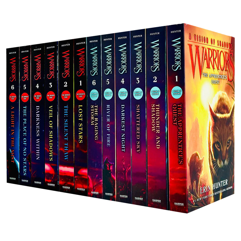 Warrior Cats Volume 25 - 36 Books Collection Set (The Complete Fifth Series (Warriors: A Vision of Shadows Volume 25  30) & The Complete Sixth Series (Warriors: The Broken Code Volume 31 - 36) - The Book Bundle