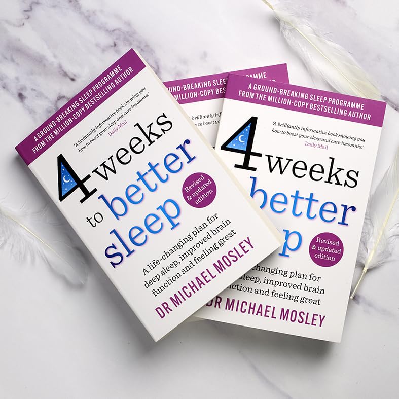 Cover image of "4 Weeks to Better Sleep" by Dr. Michael Mosley, paperback nonfiction book on improving sleep.