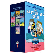 Full-color paperback box set of Babysitters Club graphic novels by Ann M. Martin, featuring colorful covers with characters from the series.