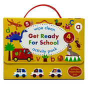 Sandcastle Books wipe clean activity pack with four books and pen, designed for school readiness and learning fun.