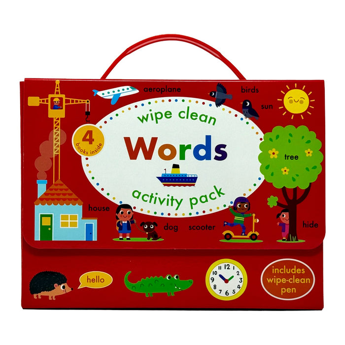 Wipe Clean Words Activity Pack Collection 4 Books Set (with pen) - The Book Bundle