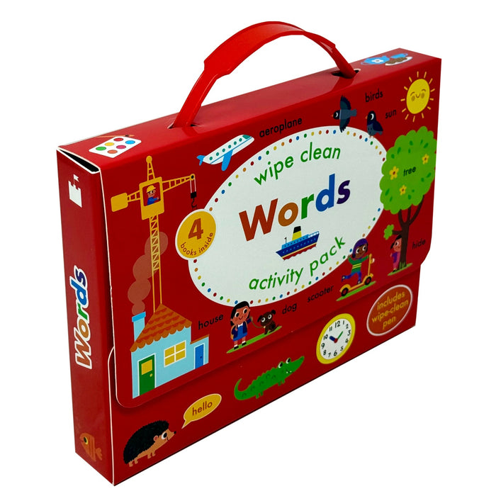 Wipe Clean Words Activity Pack Collection 4 Books Set (with pen) - The Book Bundle
