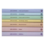 Seven-book box set of Jane Austen classic novels by Wordsworth Editions, featuring elegant covers and classic literature.
