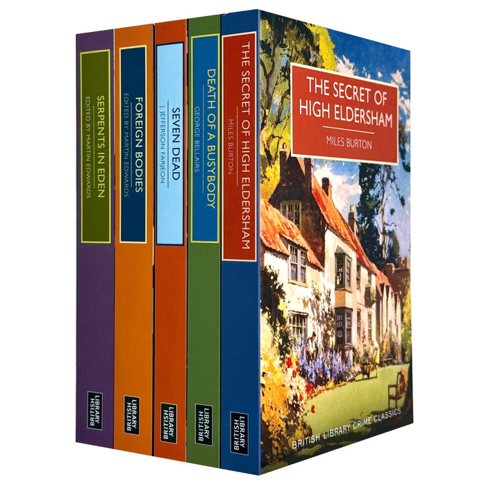 British Library Crime Classics 5 Books Collection Set (Secret of High Eldersham, Death of a Busybody, Seven Dead, Forein Bodies & Serpants in Eden) - The Book Bundle