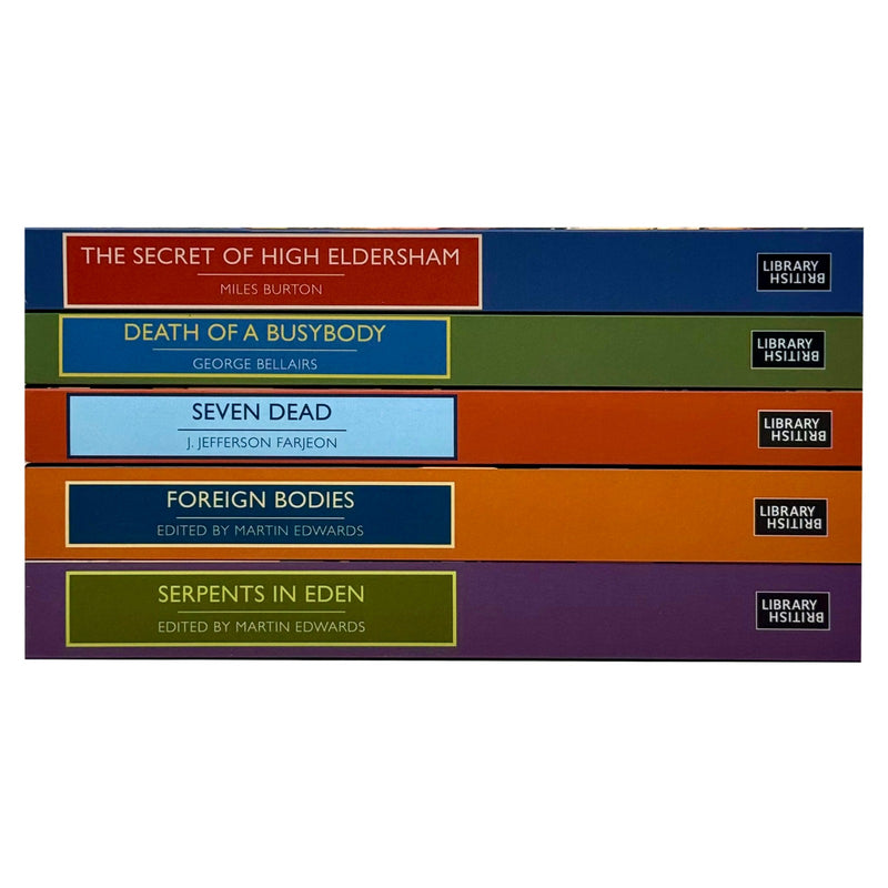 British Library Crime Classics 5 Books Collection Set (Secret of High Eldersham, Death of a Busybody, Seven Dead, Forein Bodies & Serpants in Eden) - The Book Bundle
