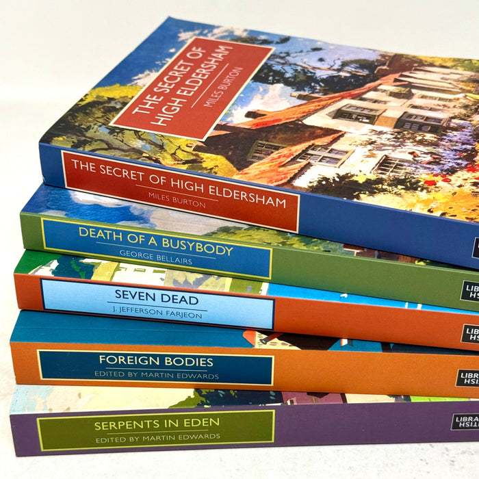 British Library Crime Classics 5 Books Collection Set (Secret of High Eldersham, Death of a Busybody, Seven Dead, Forein Bodies & Serpants in Eden) - The Book Bundle
