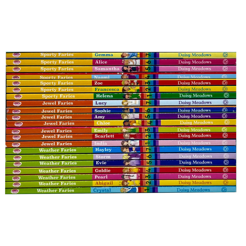 Rainbow Magic Series 21-book collection by Daisy Meadows, featuring colorful fantasy book covers from Orchard Books.