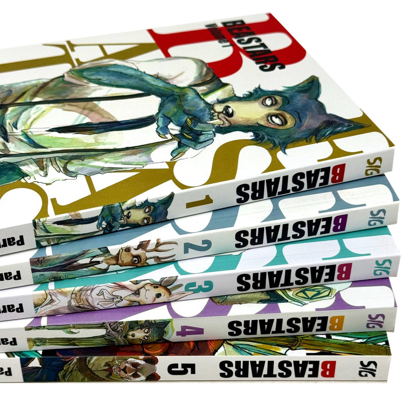 Beastars 5-book collection set by Paru Itagaki, paperback manga series featuring animal characters, published by VIZ Media.