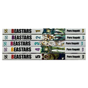 Set of five Beastars paperback books by Paru Itagaki, featuring colorful cover art from the manga series.