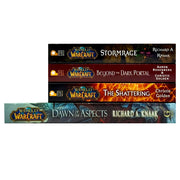 World of Warcraft 4-book collection set by Christie Golden, Richard A. Knaak, and Aaron Rosenberg featuring paperback fantasy novels.