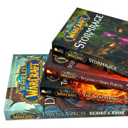Set of four paperback World of Warcraft books by Christie Golden, Richard A. Knaak, and Aaron Rosenberg featuring fantasy cover art.