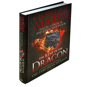 Hardcover of "The Rise of the Dragon" by George R. R. Martin and Elio M. García Jr, featuring the book's illustrated cover with Targaryen imagery.