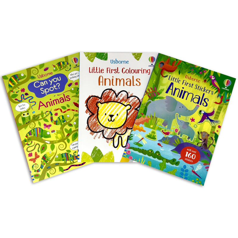 Usborne Animals Activity Pack 3 Books and over 160 Stickers - Fiction - Paperback