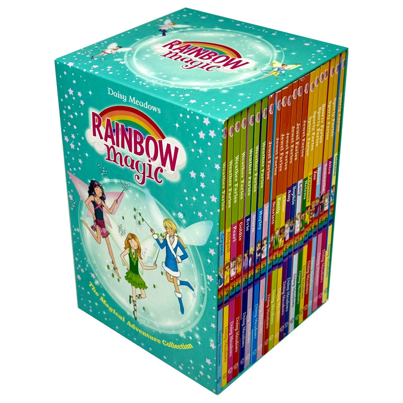 Rainbow Magic Series 21-book collection by Daisy Meadows, featuring colorful fairy book covers from Orchard Books.
