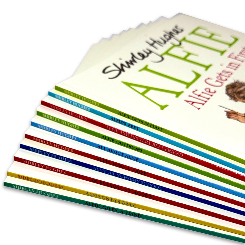 Shirley Hughes Alfie Collection 10 Books Set(Alfie Gets in First, Alfie's Feet, An Evening At Alfie's, Alfie Gives A Hand, Alfie Wins A Prize, Alfie Outdoors, All About Alfie, Alfie on Holiday & More) - Fiction - Paperback