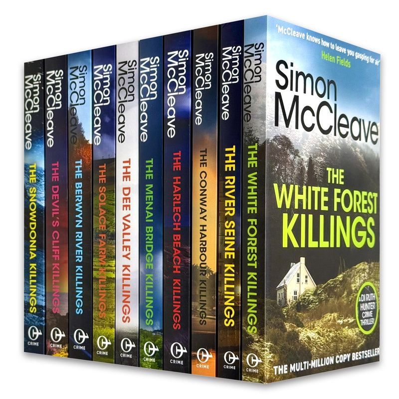 DI Ruth Hunter Series 1-10 Books Collection Set By Simon McCleave (The Snowdonia Killings, The Harlech Beach Killings and More)- Fiction - Paperback