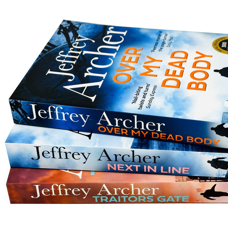 William Warwick Novels 4-6 Books Collection Set By Jeffrey Archer (Over My Dead Body,Next in Line & Traitors Gate) - The Book Bundle