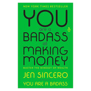 Collection of two paperback books by Jen Sincero, You Are a Badass and You Are a Badass at Making Money, featuring motivational covers.