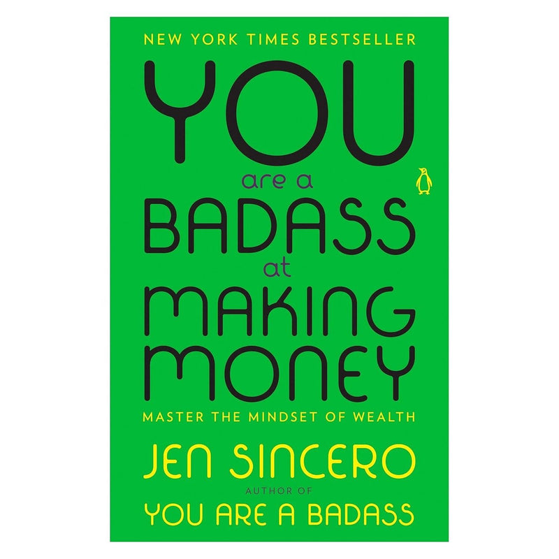 Collection of two paperback books by Jen Sincero, You Are a Badass and You Are a Badass at Making Money, featuring motivational covers.