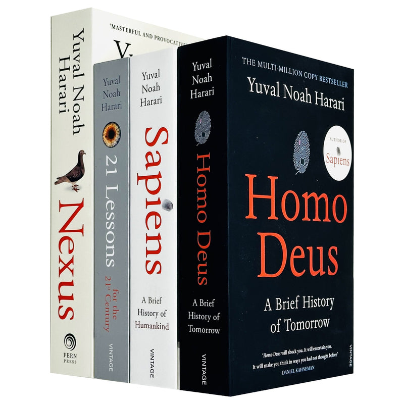 Yuval Noah Harari Collection 4 Books Set (Homo Deus, Sapiens A Brief History of Humankind, 21 Lessons for the 21st Century & Nexus) - The Book Bundle