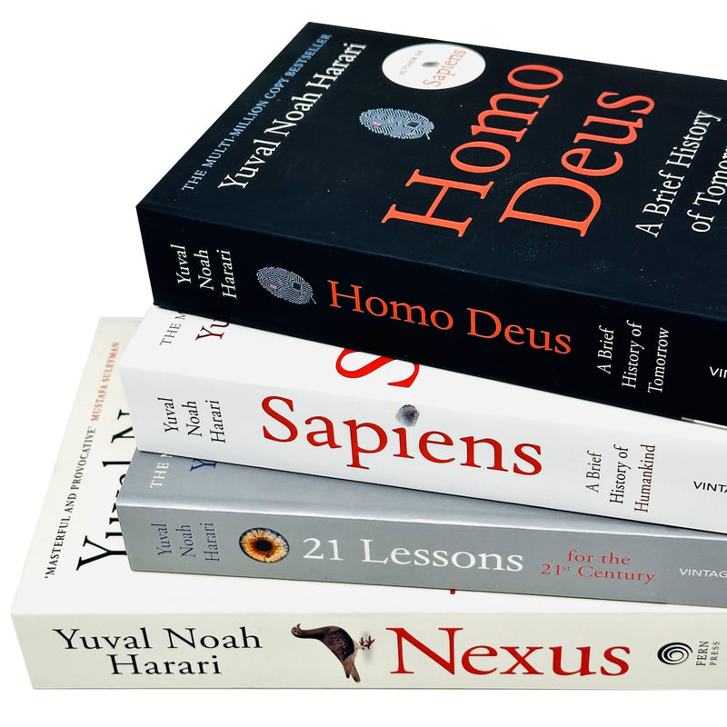 Yuval Noah Harari Collection 4 Books Set (Homo Deus, Sapiens A Brief History of Humankind, 21 Lessons for the 21st Century & Nexus) - The Book Bundle