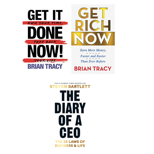 Get Rich Now, Get It Done Now! , The Diary of a CEO  3 Books Set - The Book Bundle