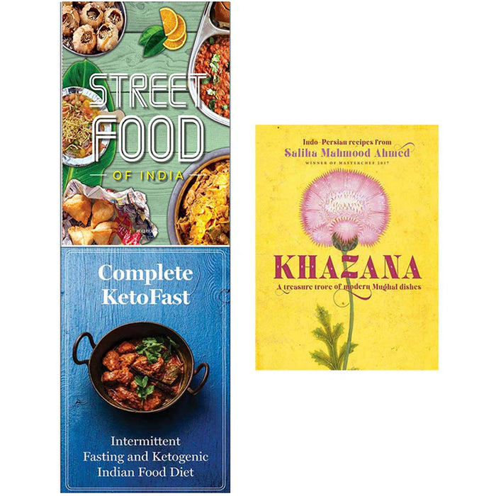 Khazana Cookbook [hardcover], Street Food, Complete Ketofast 3 Books Collection Set - The Book Bundle