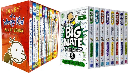 Diary of a Wimpy Kid & Big Nate 20 Books Collection Set by Jeff Kinney & Lincoln Peirce - Fiction - Paperback