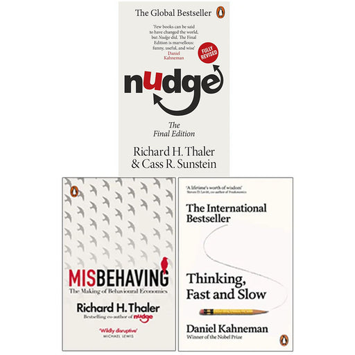 Nudge, Misbehaving, Thinking, Fast and Slow 3 Books Collection Set - The Book Bundle