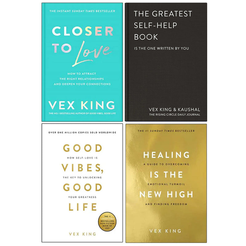 Vex King Collection 4 Books Set Good Vibes, Good Life,Greatest Self-Help,Healing - The Book Bundle
