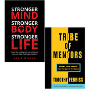 Paperback collection of "Stronger Mind" and "Tribe of Mentors" non-fiction books by Gavin Meenan, featuring motivational and self-improvement themes.