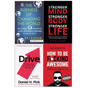 Business of Changing, Stronger Mind, Drive, How To Be F*cking 4 Books Set - The Book Bundle