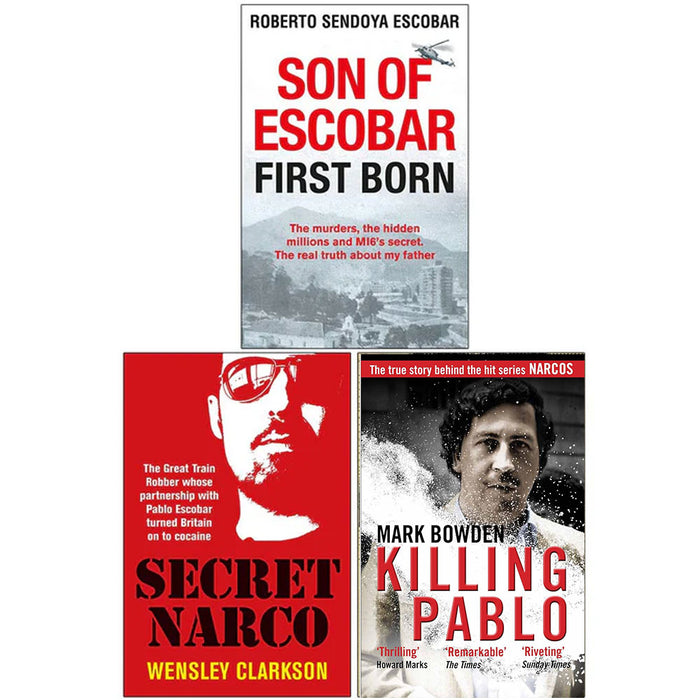 Son of Escobar First Born, Secret Narco, Killing Pablo 3 Books Collection Set - The Book Bundle