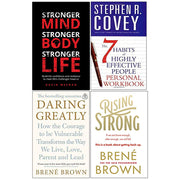 Stronger Mind, The 7 Habits of Highly Effective People Personal Workbook, Daring Greatly, Rising Strong 4 Books Collection Set - The Book Bundle
