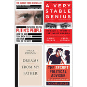 Putin's People, A Very Stable Genius, [Hardcover]Dreams From My Father, [Hardcover] The Secret Political Adviser 4 Books Collection Set - The Book Bundle