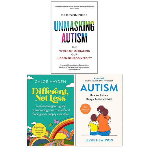 Different, Not Less, Autism Jessie Hewitson, Unmasking Autism 3 Books Set - The Book Bundle