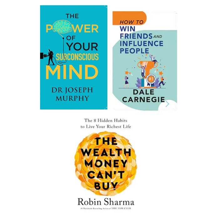 The Wealth Money Can't Buy, How To Win Friends and Influence People, The Power of Your Subconscious Mind 3 Book Set - The Book Bundle