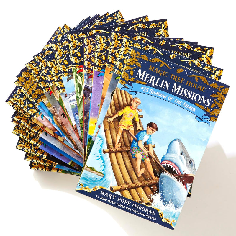 Magic Tree House Merlin Missions 25 Books Collection Box Set by Mary Pope Osborne - Fiction - Paperback