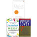 Quiet The Power of Introverts, Messy, The 7 Habits Of Highly Effective People 3 Books Collection Set - The Book Bundle