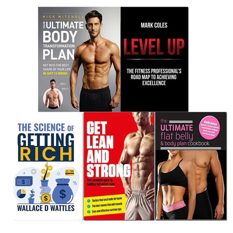 Your Ultimate Body Transformation Plan, Level Up, The Science of Getting Rich, Get Lean And Strong, The Ultimate Flat Belly & Body Plan Cookbook 5 Books Set - The Book Bundle