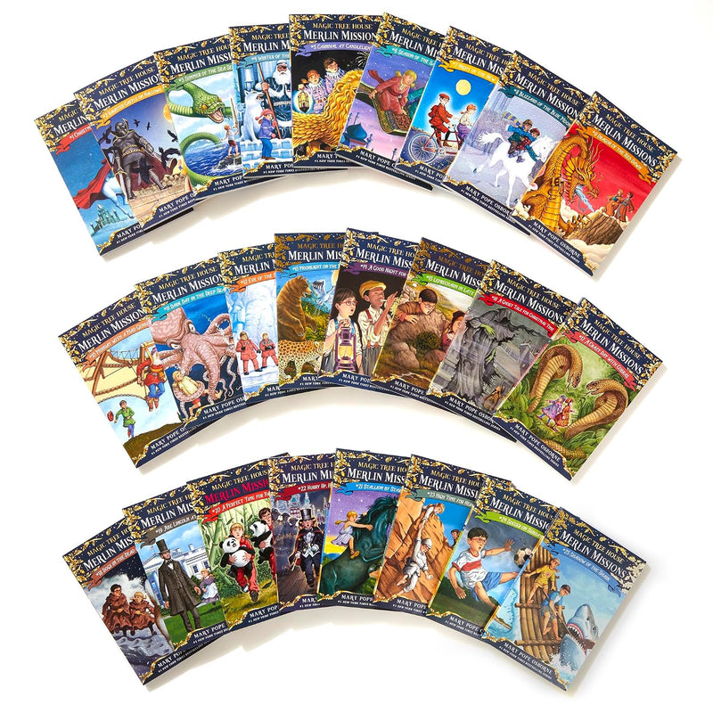 Magic Tree House Merlin Missions 25 Books Collection Box Set by Mary Pope Osborne - Fiction - Paperback