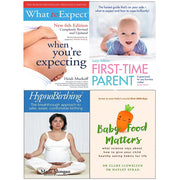 What To Expect, Hypnobirthing, Baby Food Matters And First-time Parent 4 Books Collection Set - The Book Bundle