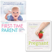 First-Time Parent and Eat Yourself Pregnant books collection by Collins/Nourish Books, featuring guides for new parents and pregnancy.