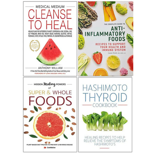 Medical Medium Cleanse, The Complete Guide To Anti-Inflammatory Foods, Hidden Healing, Hashimoto Thyroid 4 Book Set - The Book Bundle