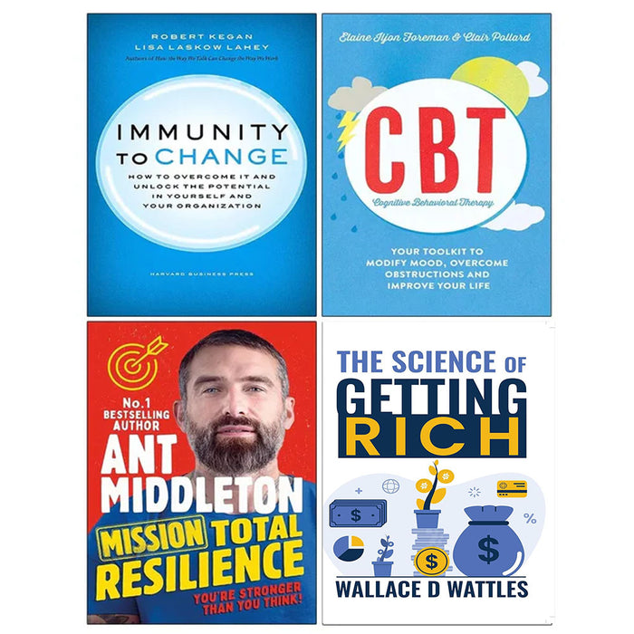 Immunity Change (HB), The Science of Getting Rich, Mission Total, Cognitive Behavioural 4 Books Set - The Book Bundle