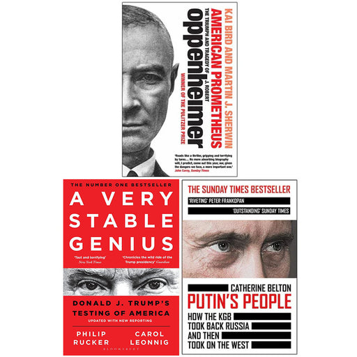 American Prometheus, A Very Stable Genius & Putin's People 3 Books Collection Set - The Book Bundle